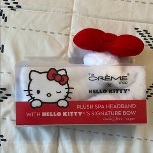 x Hello Kitty Plush Spa Headband - Red and White